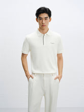 Men's Beige Quick-Dry Printed Polo Shirt